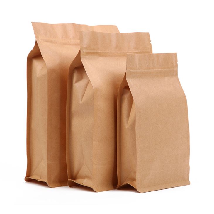 Kraft Paper Stand Up Coffee Bag se zipem