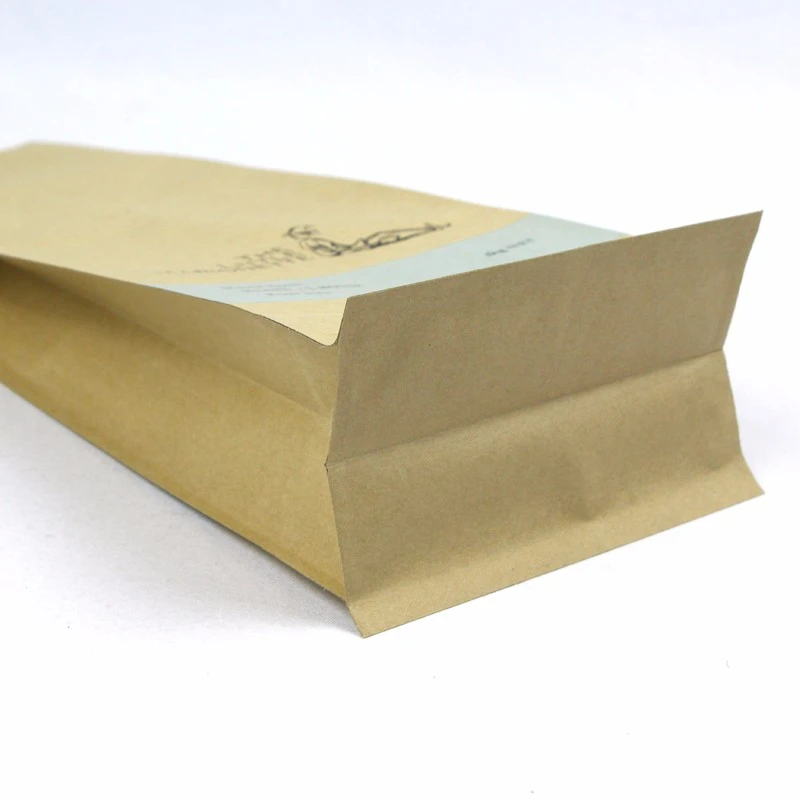 Kraft Paper Aluminum Foil Bag s ventilem 8 bočně utěsněný Kraft Paper Aluminium Foil Bag With Valve 8 Side Sealed