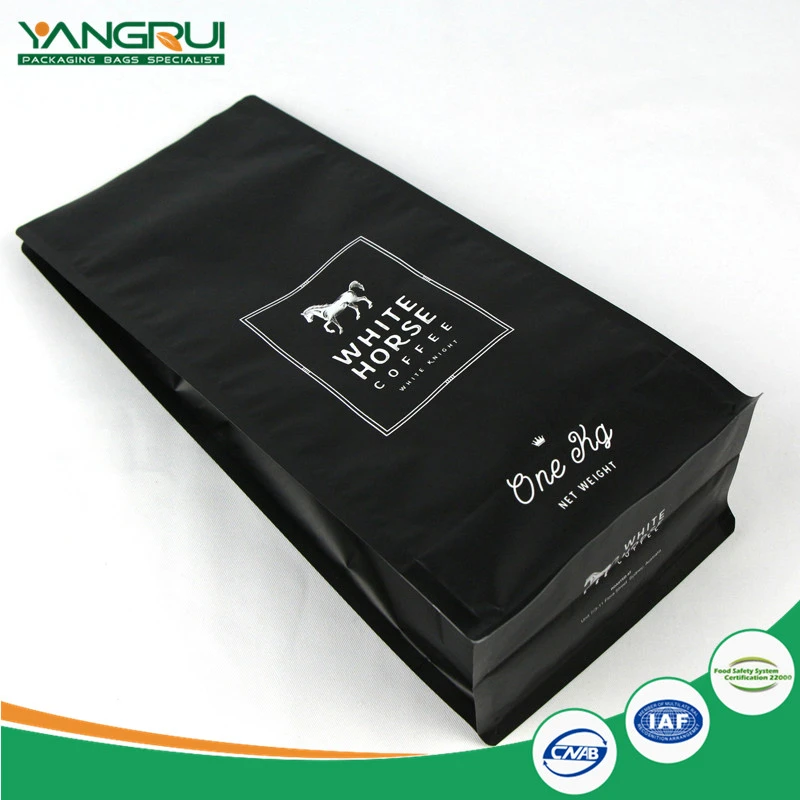 Aluminium Foil Coffee Bag With Valve 8 Side Sealed