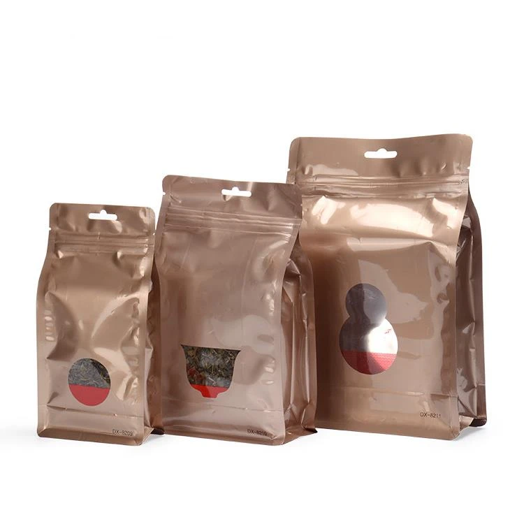 Flat Bottom Plastic Side Gusset Bag With Window
