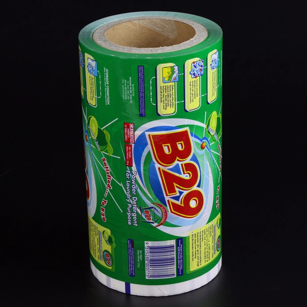 Multi-color printing washing powder packaging film