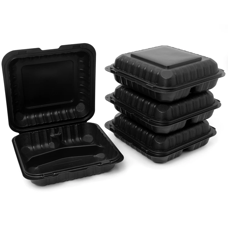 3-Compartment-Black-Clamshell-Takeaway-To