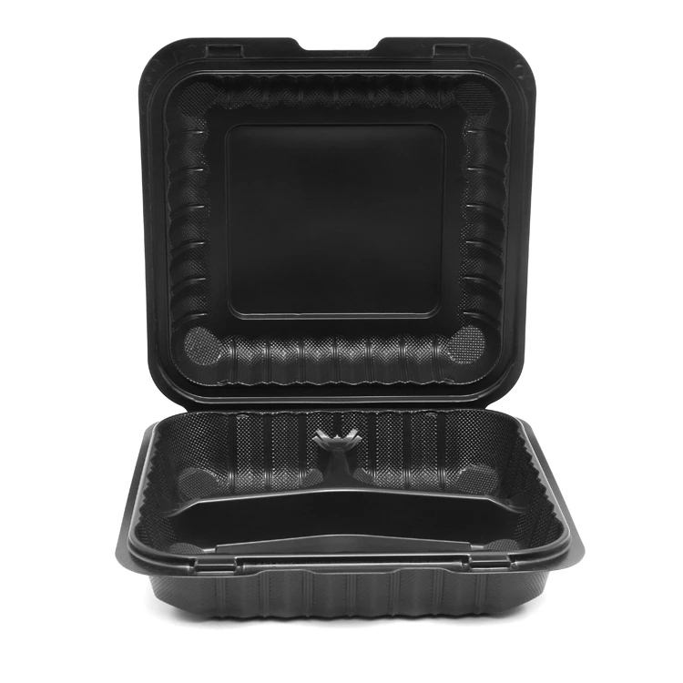 8inch-Black-Eco-friendly-microwavable-clamshell