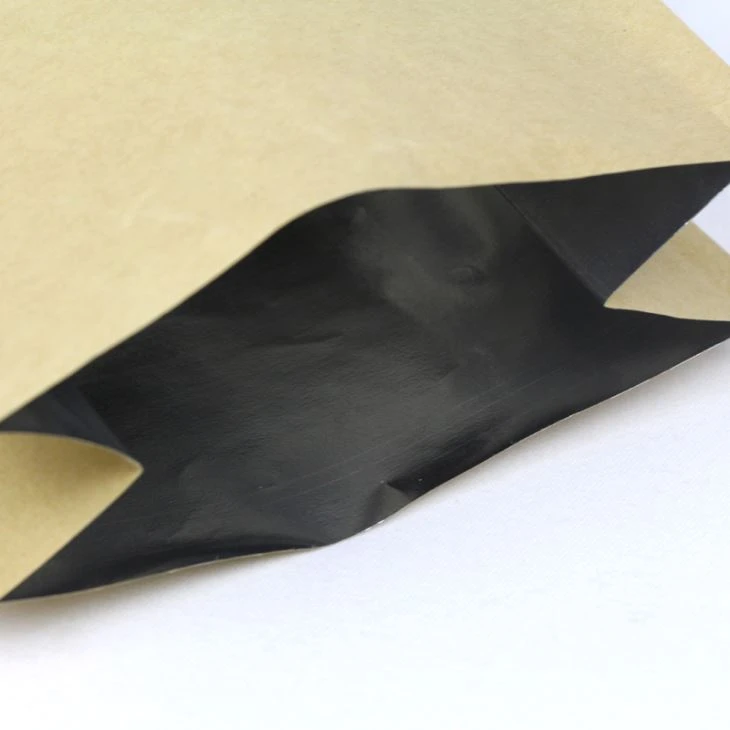 Kraft Paper Aluminium Foil Bag With Valve 8 Side Sealed