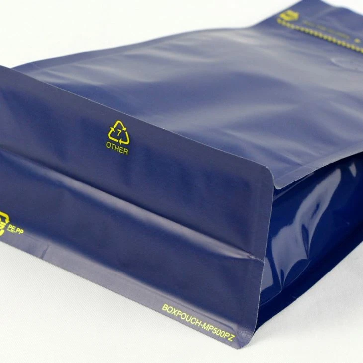 aluminum foil side zipper box pouch