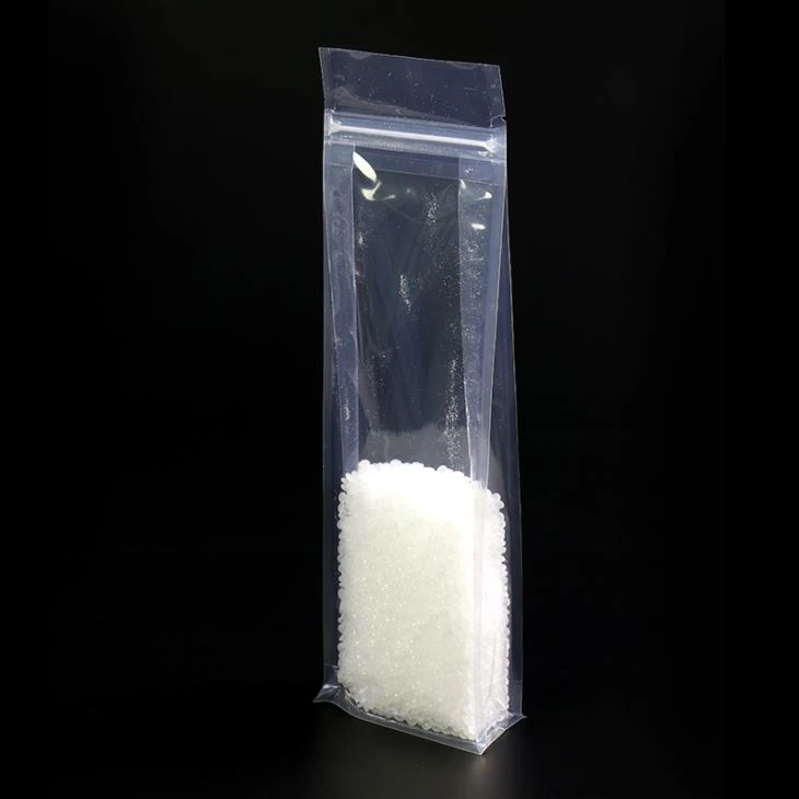 Clear Square 200g Plastic Flat Bottom Pouch With Zip Lock