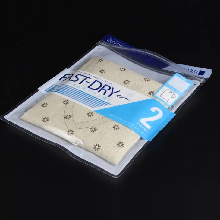 Plastové oděvní obaly Tašky se zipem Top Clear Window Vlastní tisk