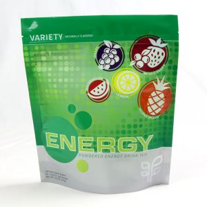 Multicolor Printing Plastic Stand Up Powdered Packaging Bag Custom