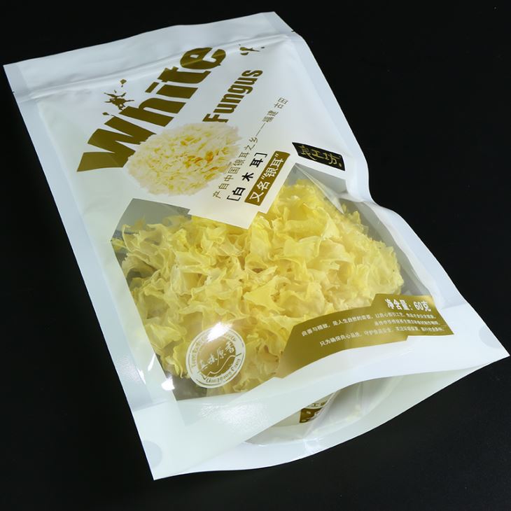Stand Up Zipper Pouch Plastic Food Bags With Window