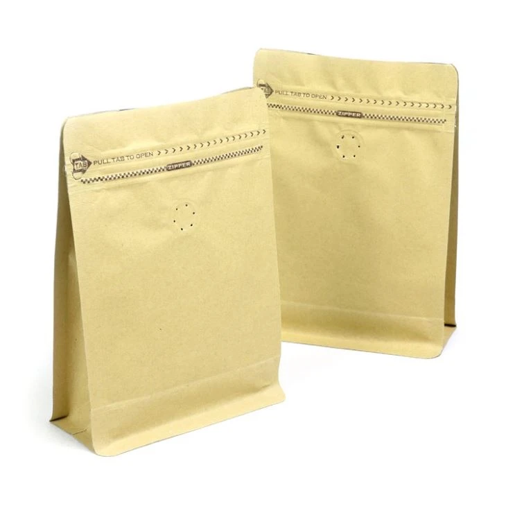 500G Flat Bottom Coffee Bean Packaging Bags With Valve