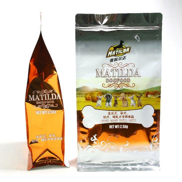 AL/MOPP/PET/PE Eight Edge-sealing Bag For Pet Food