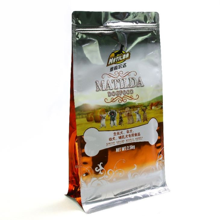 AL/MOPP/PET/PE Eight Edge-sealing Bag For Pet Food