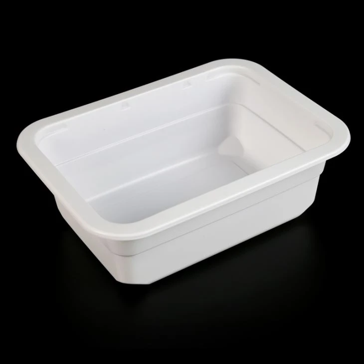 1000 ml jednorázový plastový zásobník na přípravu jídel pro cateringové stravování určený pro mikrovlnné trouby