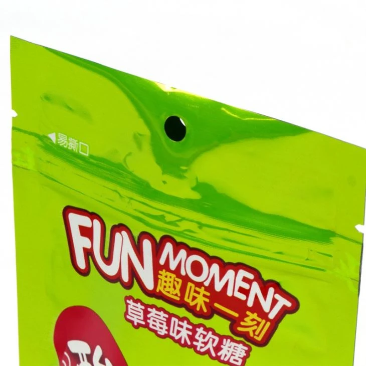 Recyclable Doypack Stand Up Zipper Pouch For Food Packaging