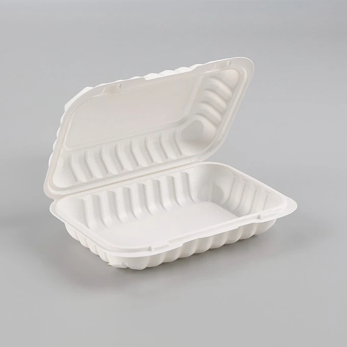 206 Mineral Plastic MFPP White Hinged Container
