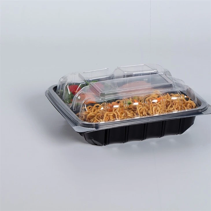 9x9'' Clamshell To Go Boxes Hinged Lid