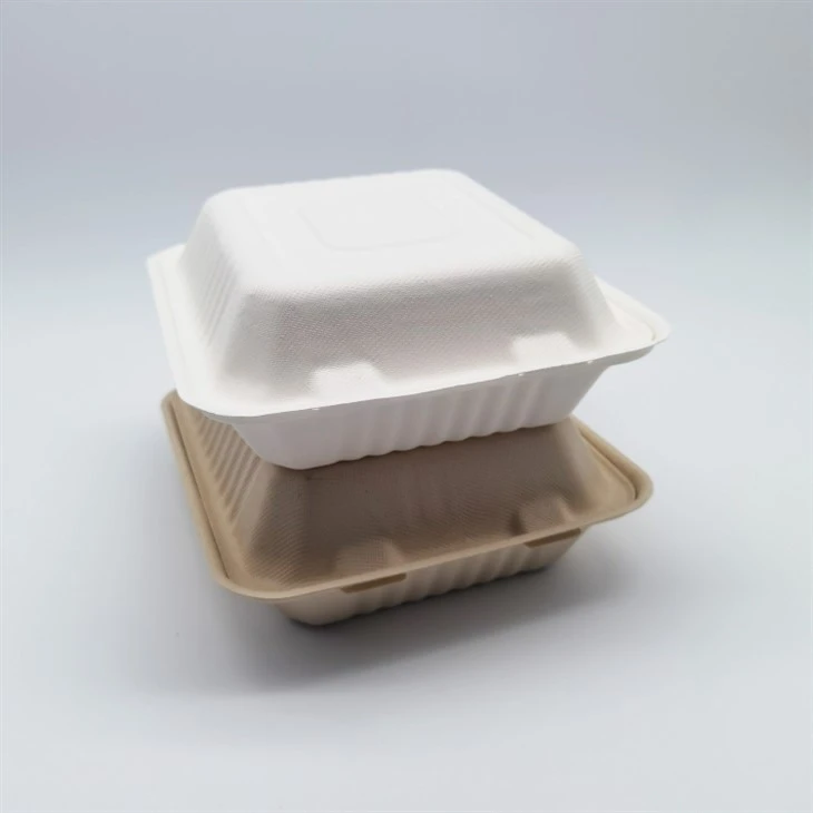 Biologicky odbouratelná obalová nádoba na papír z cukrové třtiny Bagasse