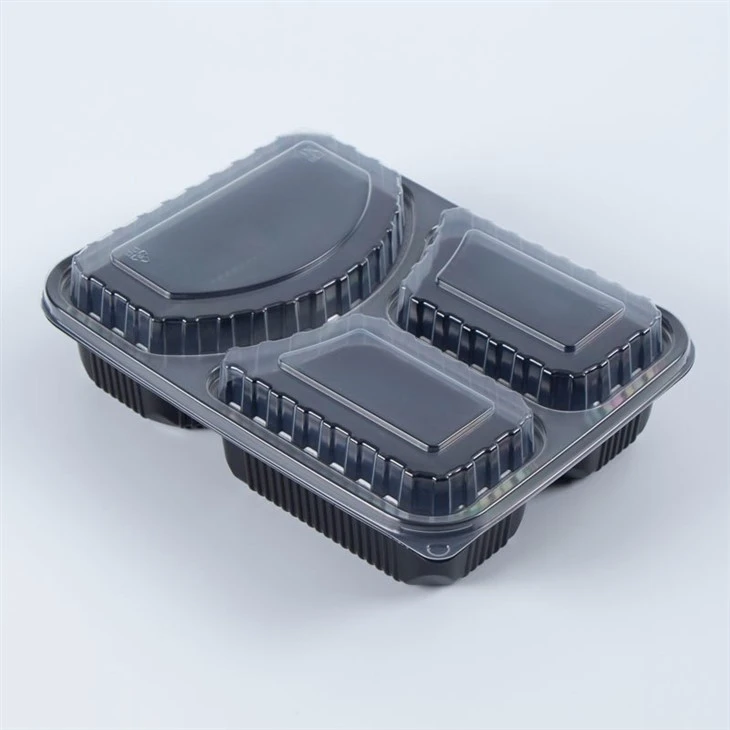 Black Plastic Clamshell Food Containers