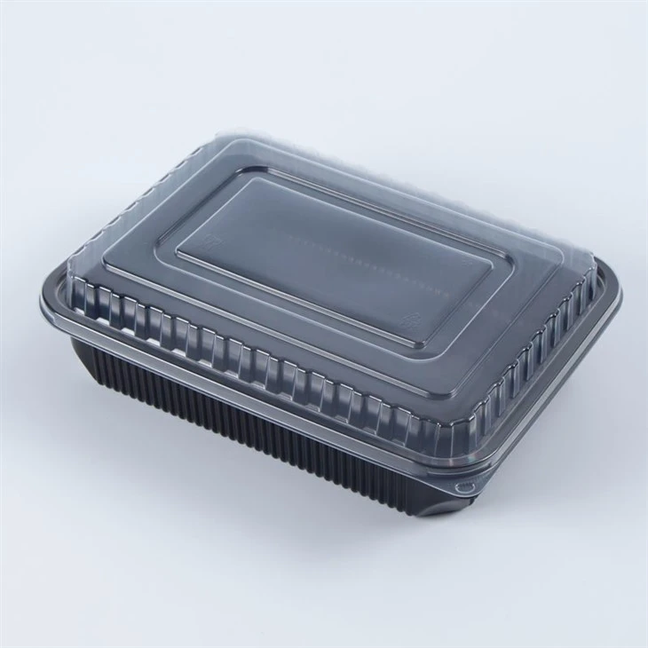 Black Plastic Clamshell Food Containers