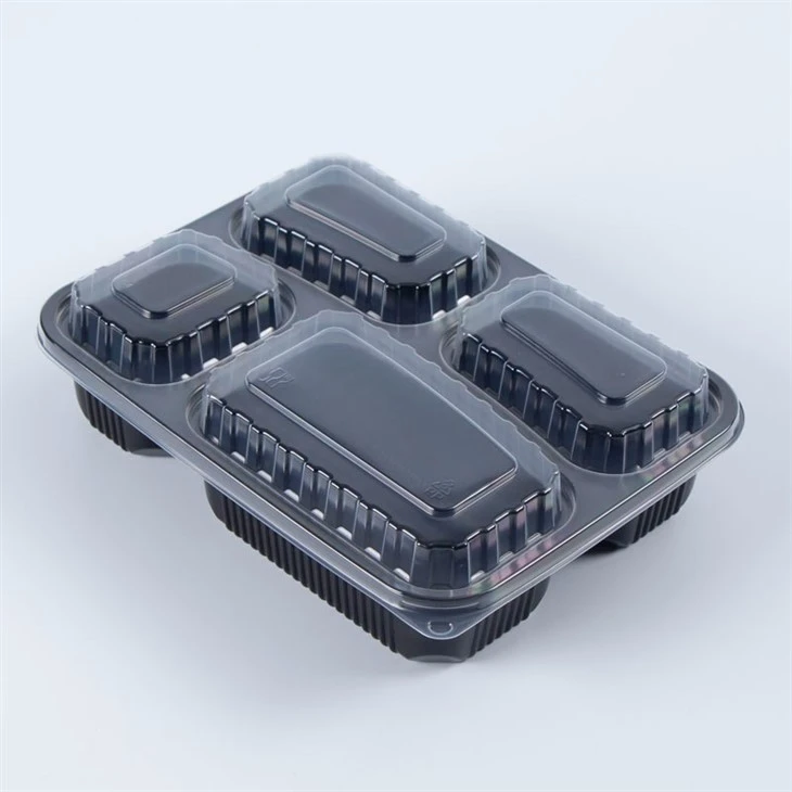 Black Plastic Clamshell Food Containers