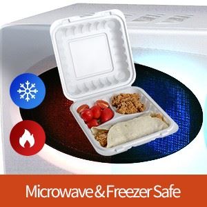 MFPP Hinged Food Container Clamshell 8''x8''