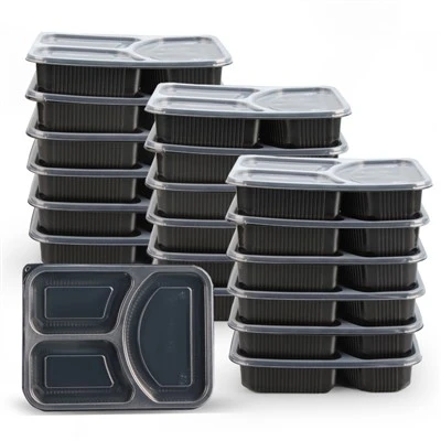 Jednorázové Bento boxy 3 přihrádky