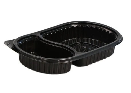 Oválný 2 přihrádkový box na skladování potravin