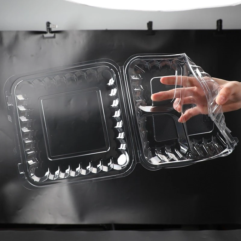 PET Plastic Hinged Container