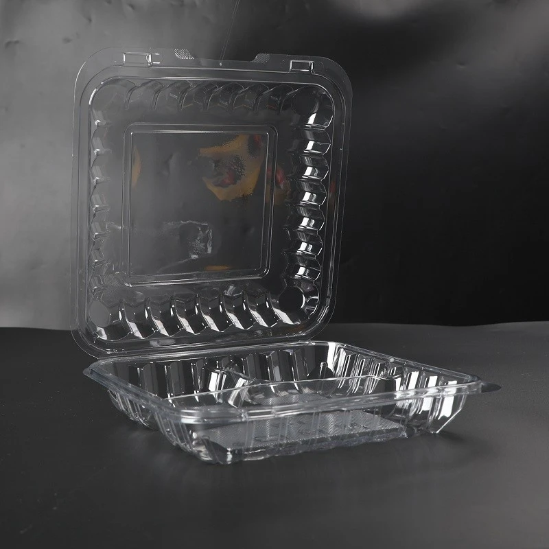 PET Plastic Hinged Container