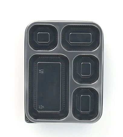 PP Leak Proof 5 compartment food prep box